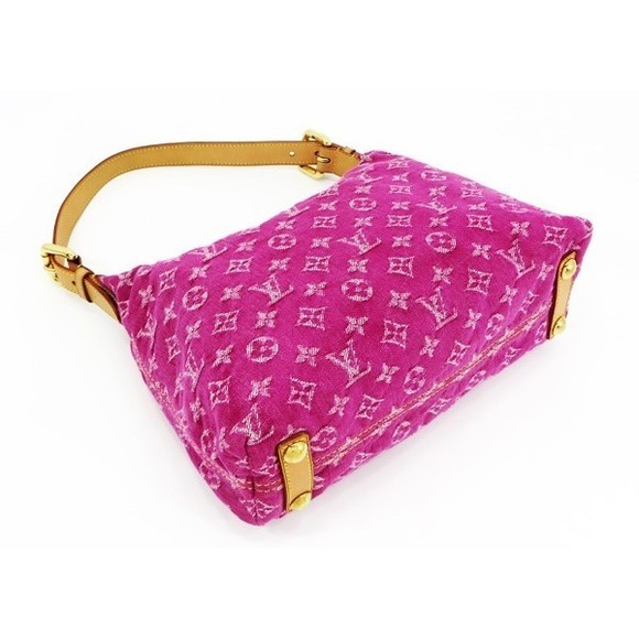 Louis Vuitton Baggy PM Shoulder Bag Monogram Denim Fuchsia main image 5